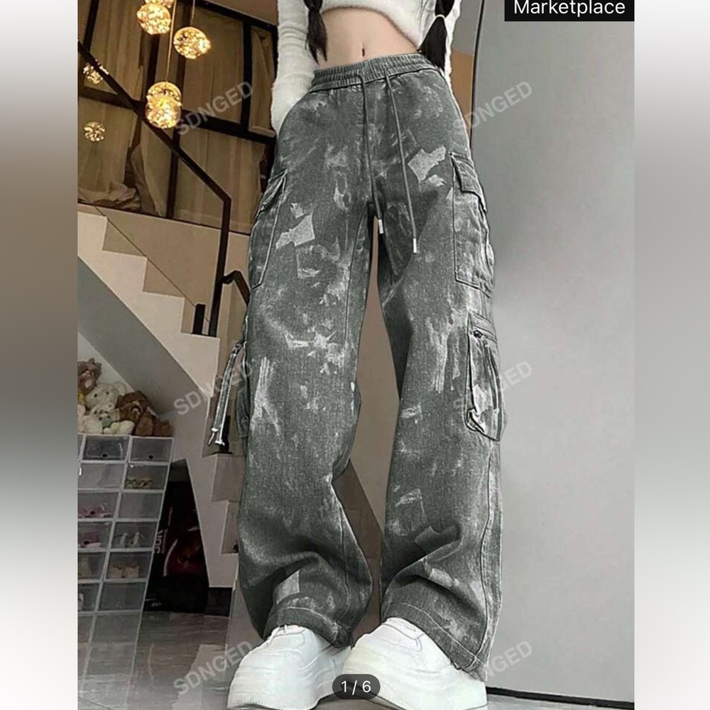 Gray Cargo Pants
